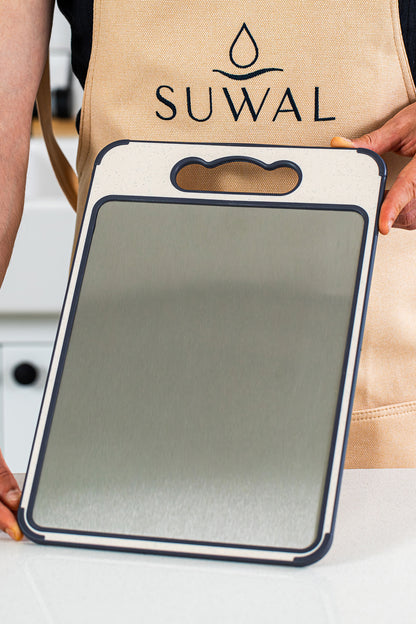 SUWAL Paslanmaz Çelik Kesme Tahtası Luna Series